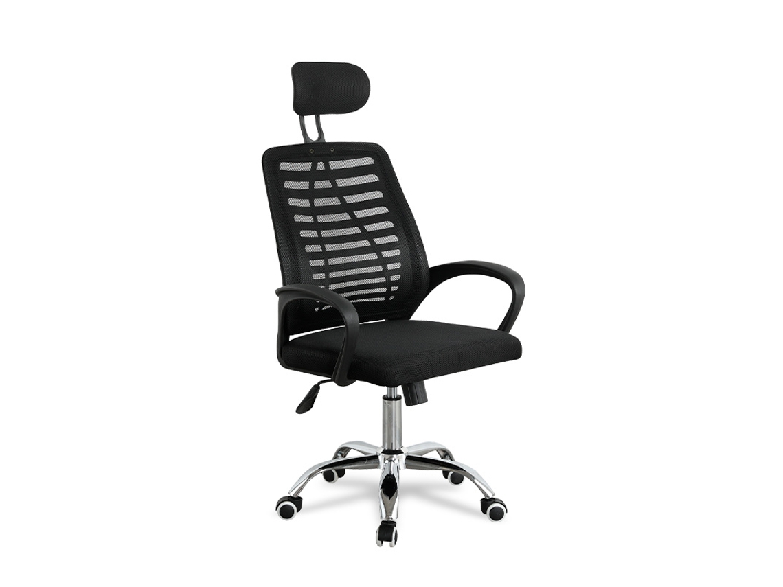 Silla de estudio juvenil con asiento textil color negro Modelo Esther FURNITURE STYLE