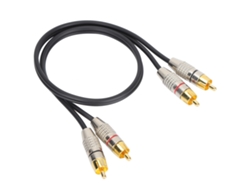 Cable De Audio 2rca Macho A 2rca Macho Con Conector De Aleación De Aluminio Para Xbox 360, Negro, 1 M