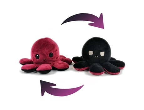 Muñeco de Pulpo Reversible de Doble Cara, Juguete de Felpa Con Tapa de Color de Vida Marina, Regalo de Navidad 07