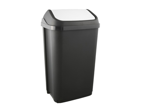 Cubo de Basura KEEEPER Swantje con Tapa Basculante 50L, Grafito