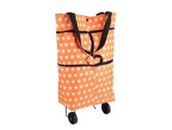 Bolsa de compras plegable con ruedas dobles de tela Oxford GOKOCO