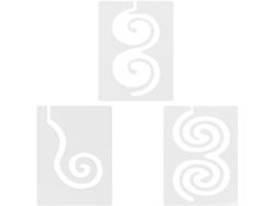 Juego De 3 Plantillas De Acrílico Transparente Para Acolchado, Con Diseños En Espiral.