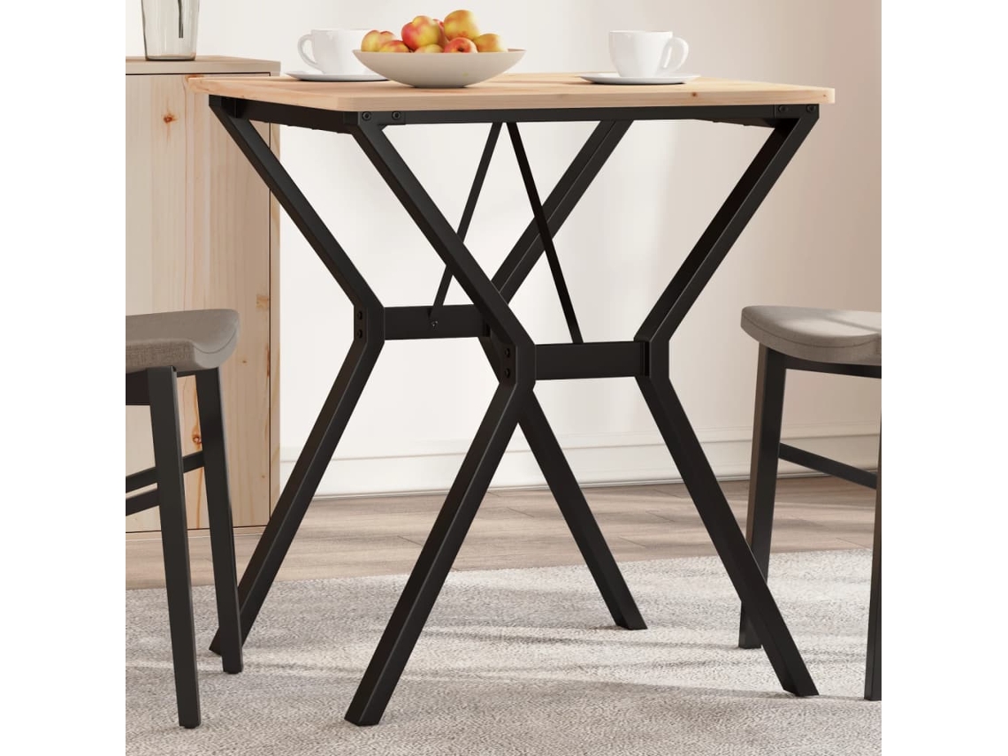 Patas De Mesa De Comedor Estructura Y Acero 60x60x73 Cm