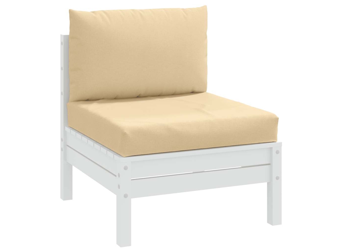 Cojines de palé (2 unidades), tela mixta beige, Dkd Home Decor