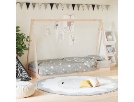 Estructura De Cama Infantil VIDAXL Marrón Madera (80x200 cm)