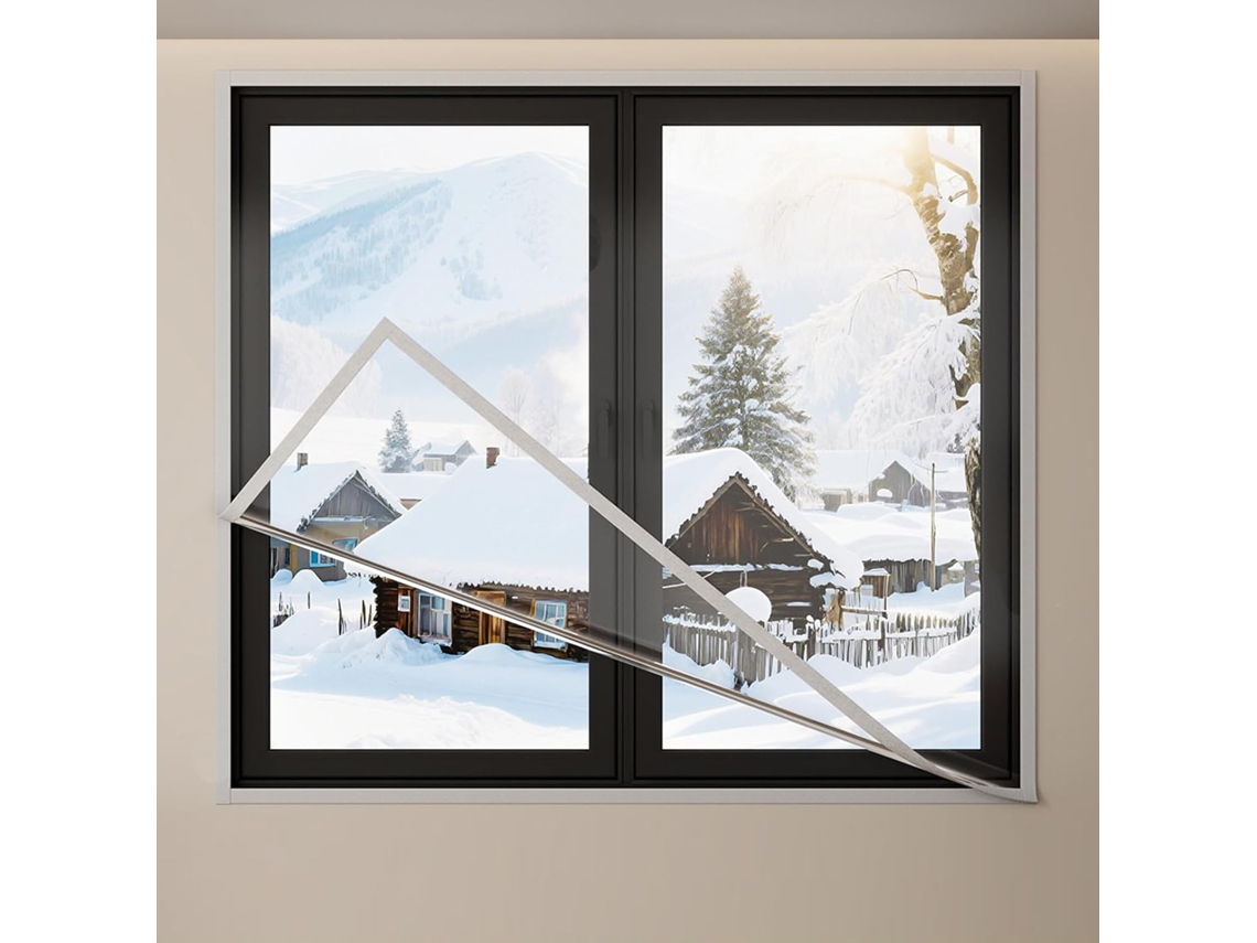 Kits De Aislamiento Reutilizables Para Ventanas, Lámina Aislante Ventanas Contra El Frío Y Calor, Térmica F...