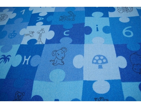 Alfombra Infantil Puzle Azul (100 x 100 cm)