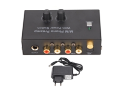 Preamplificador De Fono Profesional Pp500p De Bajo Ruido Para Tocadiscos Con Adaptador De 12 V Cc