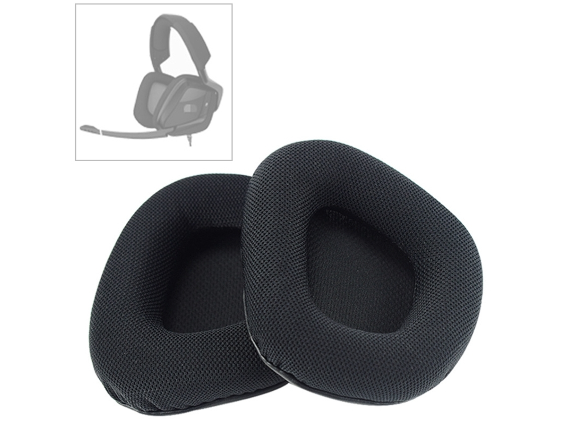 Almohadillas para auriculares Corsair Void Pro de espuma suave, negras