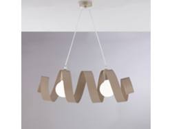 Lámpara colgante Helix de hierro lacado gris paloma mate con cable eléctrico regulable, 2 luces, L. 54 x 20, Bl141, 2 a Belight