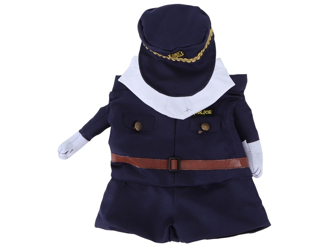 2026altiro-ropa De Halloween Para Mascotas Cute De Poliéster Disfraz Vertical Para Gatos Perros(policía S)