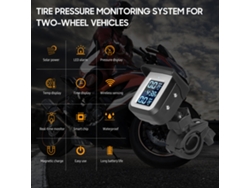 Sistema inalámbrico solar de monitoreo de presión de neumáticos para motocicletas