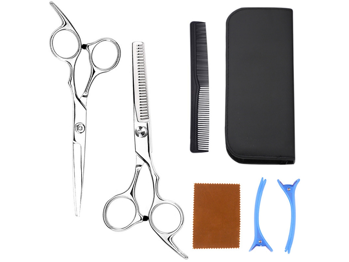 Tijeras profesionales para cortar cabello, tijeras para peluquero, juego de adelgazamiento, corte de cabello familiar, herramienta de peluquero JEDBESETZT