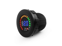Voltímetro De 12 V Para Motocicletas Y Automóviles, Con Panel De Visualización Led Digital, Para Barcos, Vehículos Marinos, Motocicletas Y Automóviles.