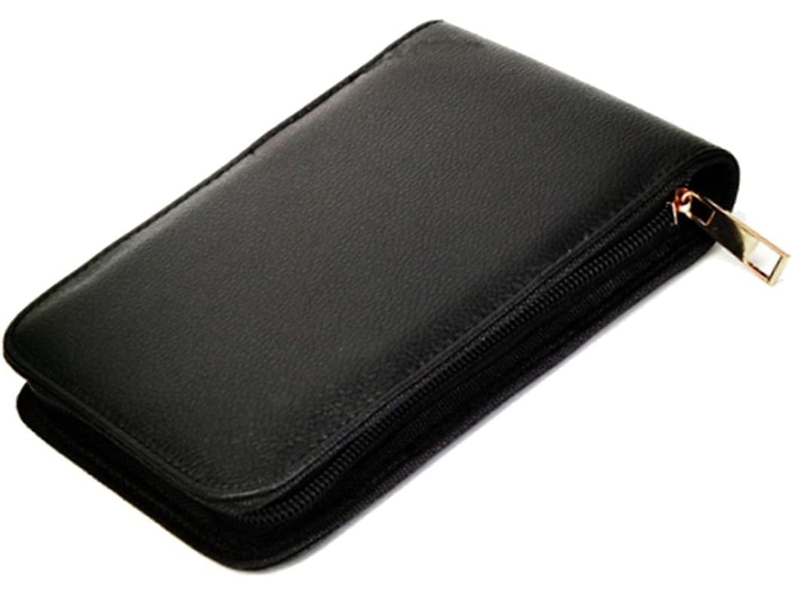Mochila Escolar De Piel K20 Para 12 Bolígrafos, Negra.