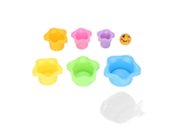 6pcs Vasos Apilables Con Agujeros De Drenaje Juguetes Educativos Diy Seguros Material Plástico Para Bebés Mayor De 6m