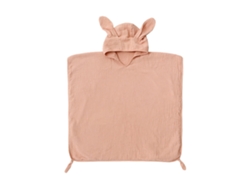 Toalla Infantil Con Capucha, De Algodón, 4 Capas, Absorbente, Con Estampado De Gato Y Orejas Rosas.