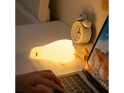 (pato Acostado) Luz Nocturna Led De Silicona Con Sensor Táctil