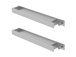 Set de 2 toalleros sin taladrar 42 cm con ganchos, plata de acero inoxidable, montaje en pared ML-DESIGN