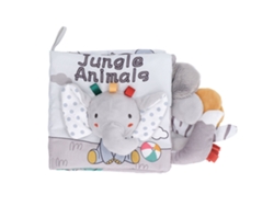 Mali livro de Tecido para Bebê Masticável 3d Educativo Animal Elefante Acima de 4 Meses