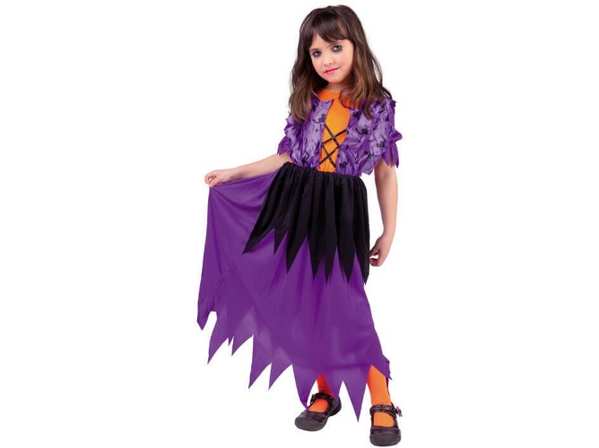 Disfraz de Niña DISFRAZZES Bruja Coqueta Morado (Talla: 8 a 10 años)
