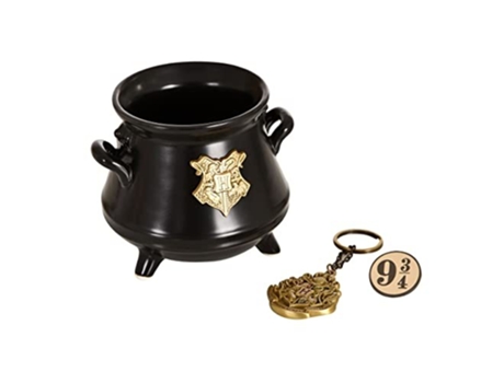 Conjunto de Ofertas Harry Potter Caneca Cerâmica 400 Mls Chaveiro Hogwarts Pin Andén 9 3/4