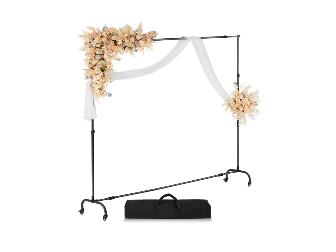 Soporte de fondo fotográfico ajustable y móvil 213x300cm Tekmaquinas