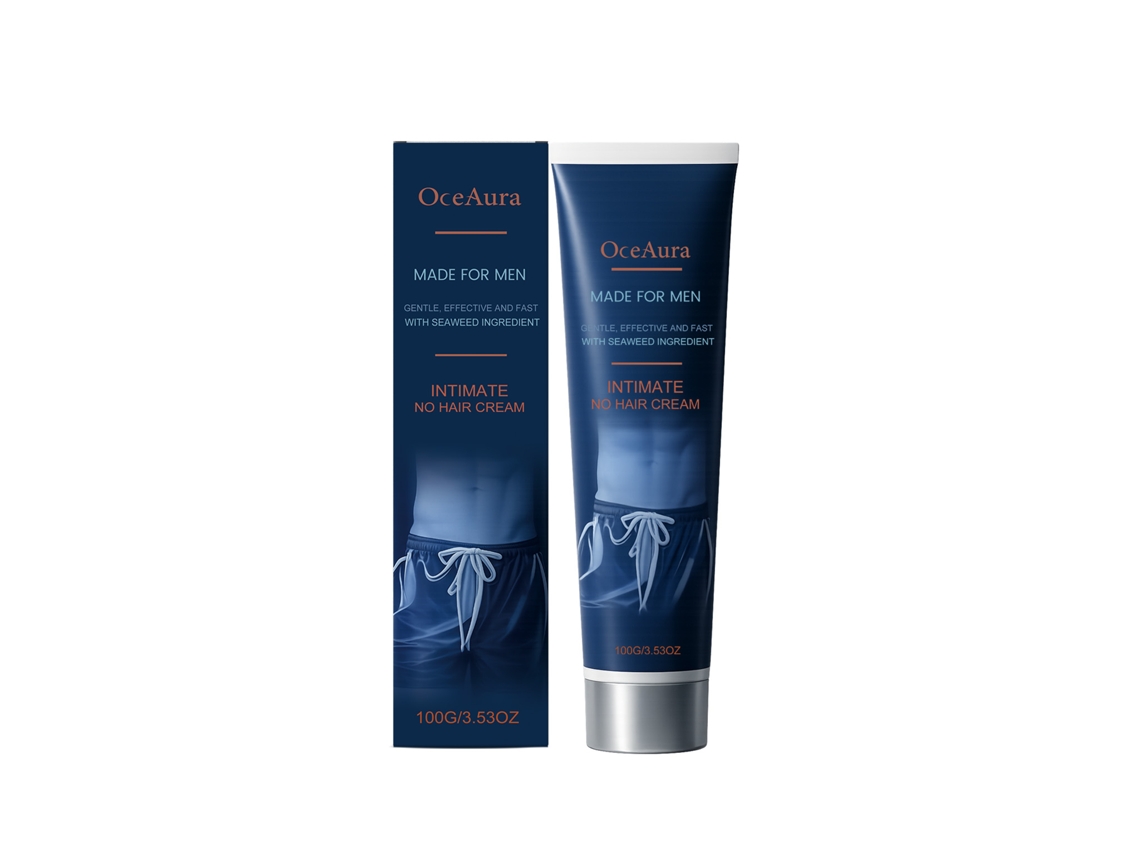 Crema depilatoria suave Oceana para hombres: cuidado diario, confort refrescante.