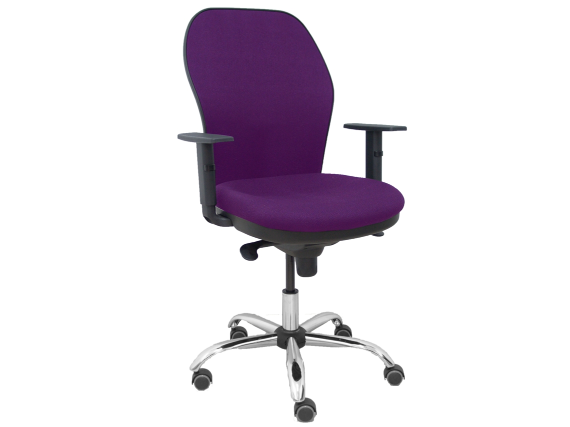 Sillas de Escritorio jorquera respaldo bali morado assento bali morado base cromada e rodas parquet