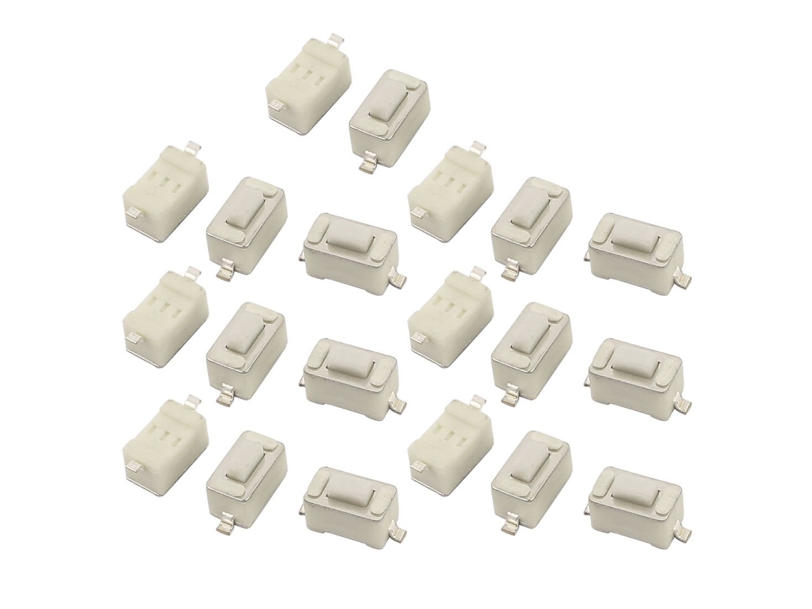 20 Unidades De Interruptores Pulsadores Momentáneos De Reinicio Para Pcb De Panel De 3 Mm X 6 4.