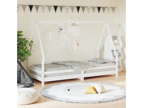 MAISON EXCLUSIVE - Estructura de cama para niños madera de pino blanco 90x200 cm