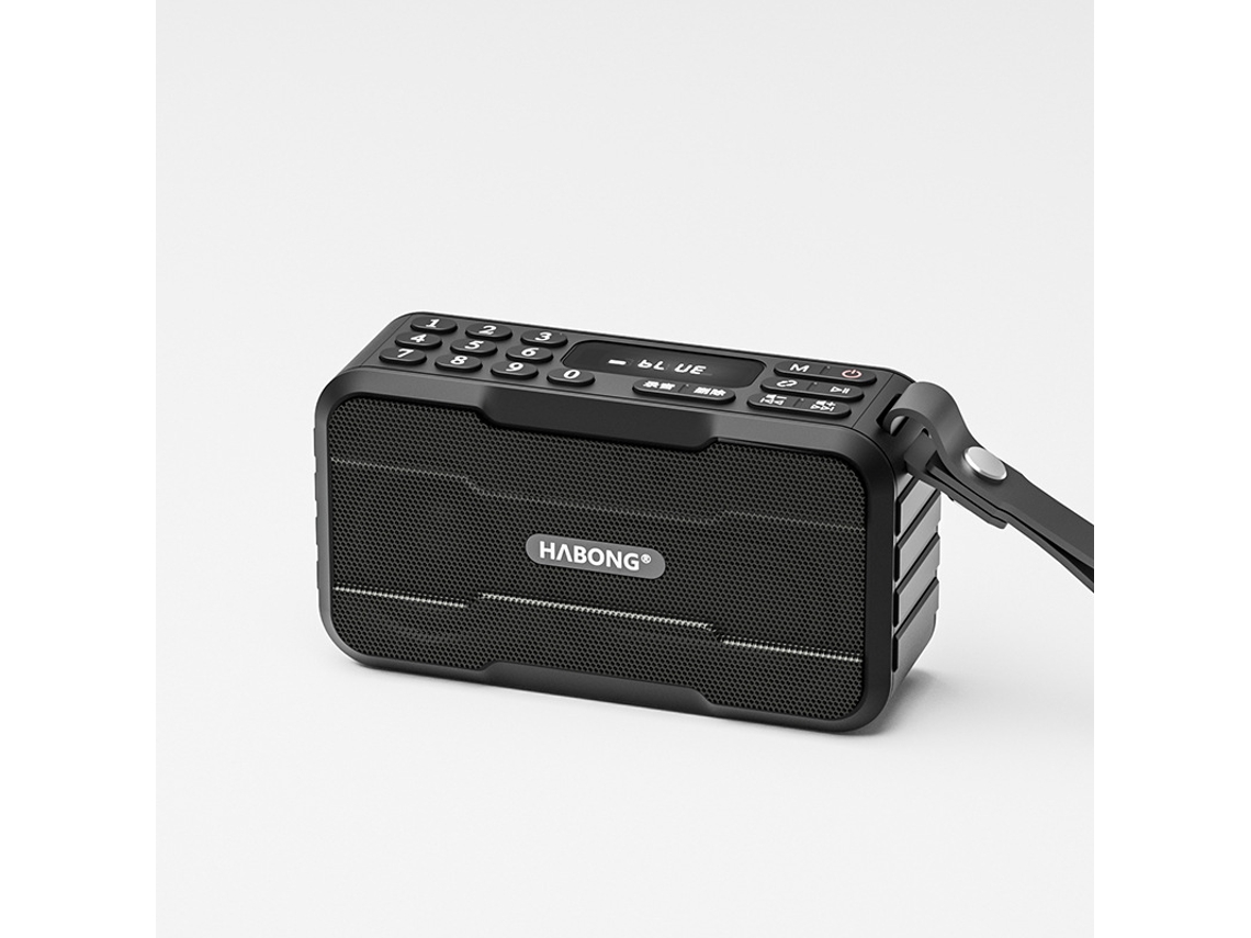 Mini radio FM con Bluetooth y barra de sonido, subwoofer, reproductor de música portátil, grabadora con micrófono, MDUG (negro)