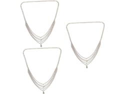 Conjunto De 3 Peças Com Corrente De Strass E Franja Elegante Para A Cabeça, Ideal Para Casamentos, Festas, Cerimônias E Fotografias.