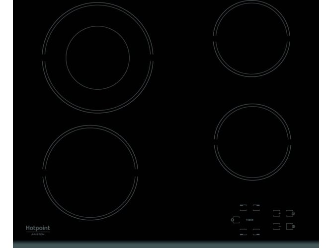 Placa de Vitrocerámica HOTPOINT HR 632 B (Eléctrica - 59 cm - Negro)