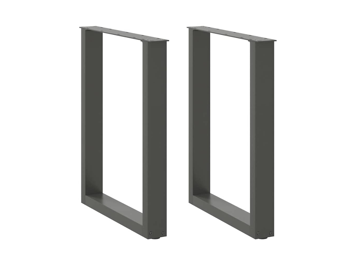 Patas Mesa Centro Forma U 2uds Antracita 60x(72-73)cm Acero