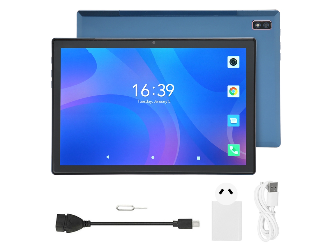 Tableta de 10,1 pulgadas con Android 12.0, 12 GB de RAM, 256 GB de ROM y Wi-Fi 5G en color dorado.
