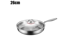 Panela Em Titânio Com Design Martelo, Aço Inoxidável, Anti-corrosão, Base Espessa, Compatível Com Todos Fogões