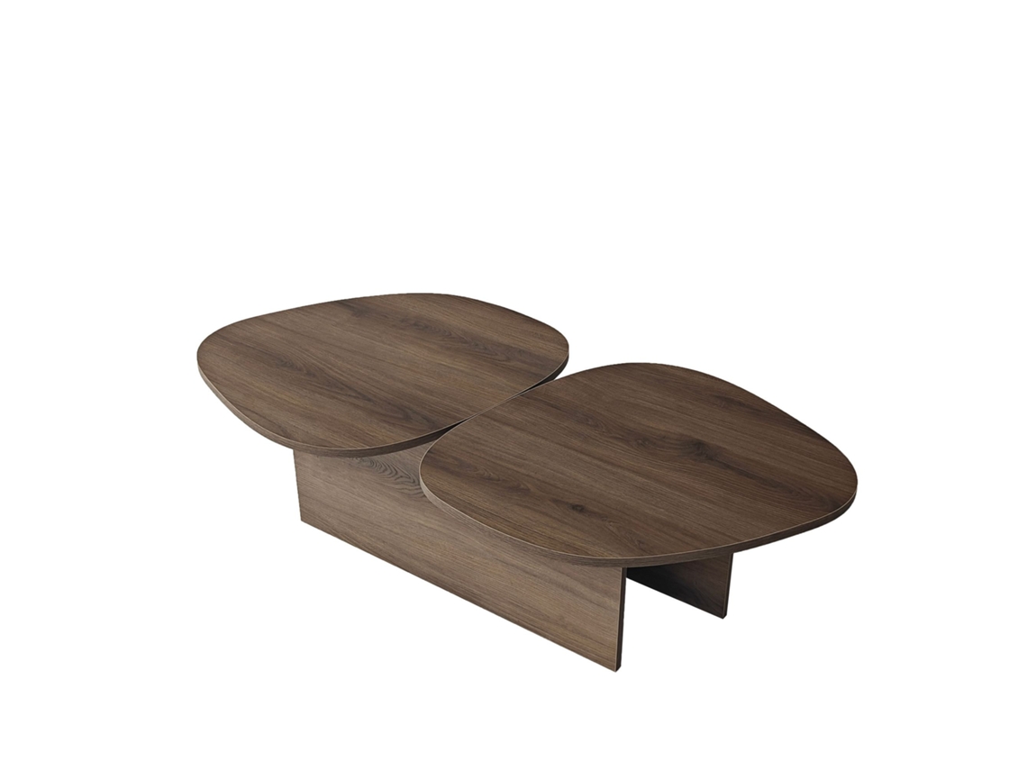Mesa de centro de madera "Stones" 125 x 60 x 38 cm - Nogal