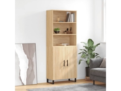 Aparador Alto Madera Contrachapada Color Roble 69,5x34x180 Cm