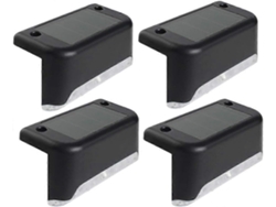 Rebe-4pcs Luces Solares Led Exteriores Para Jardín Patios Escaleras Muros Fences Paisaje