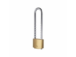 Candado de llave YALE Latón Rectangular Dorado