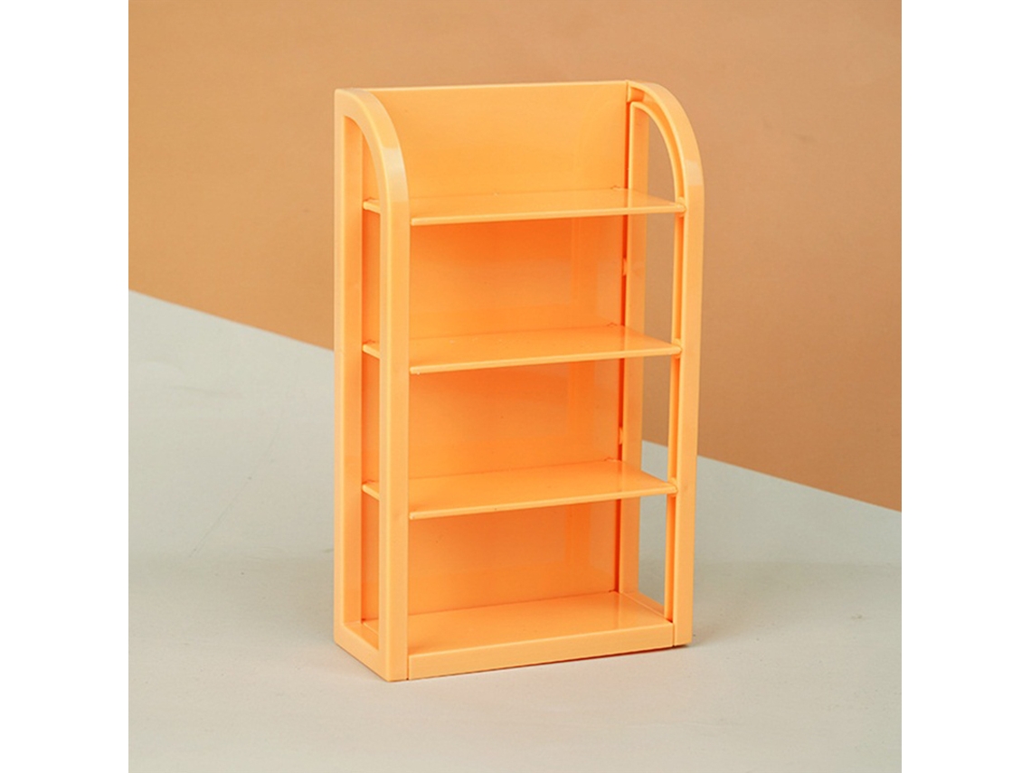Supermercado en miniatura para casa de muñecas, estantería de almacenamiento, juguete decorativo para decoración de juegos (naranja)