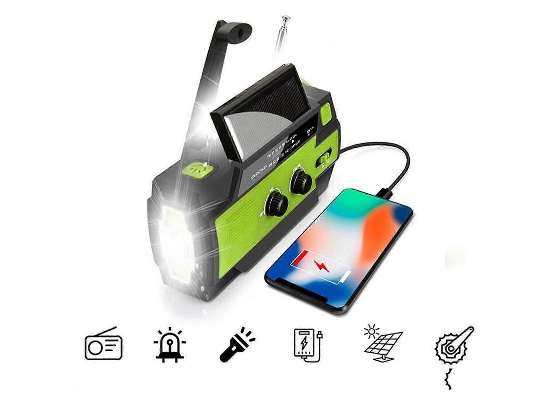 Radio de emergencia multifuncional GOKOCO con energía solar