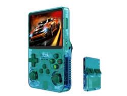 Consola De Jogos Porttil Fwinl R36s Jogo De Arcade Retro Porttil, Sistema Duplo 3d, Verde Semitransparente 128gb