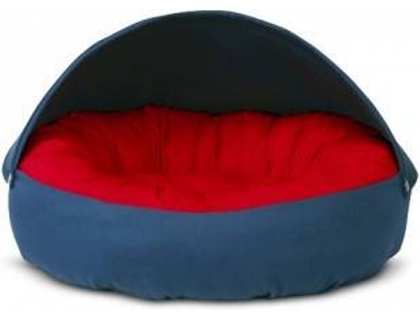 Cama Redonda para Perros y Gatos GAUTY Tela de sarga (Roja y Azul - 57 cm)