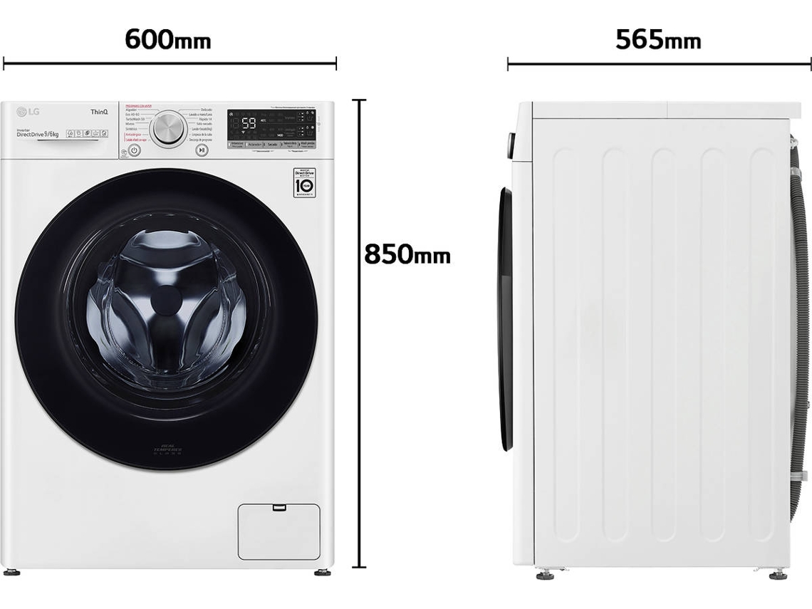 Lavasecadora LG F4DV5509SMW (6/9 kg - 1400 rpm - Blanco)