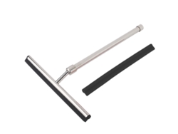 Limpiacristales De Acero Inoxidable Con Mango Extensible Y Rascador De Silicona Para Ventanas, Espejos Y Baños.