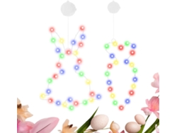 Luces De Pascua Con Siluetas Para Ventana, Luces De Pascua Para Interiores | Lámpara De Conejito Y Z