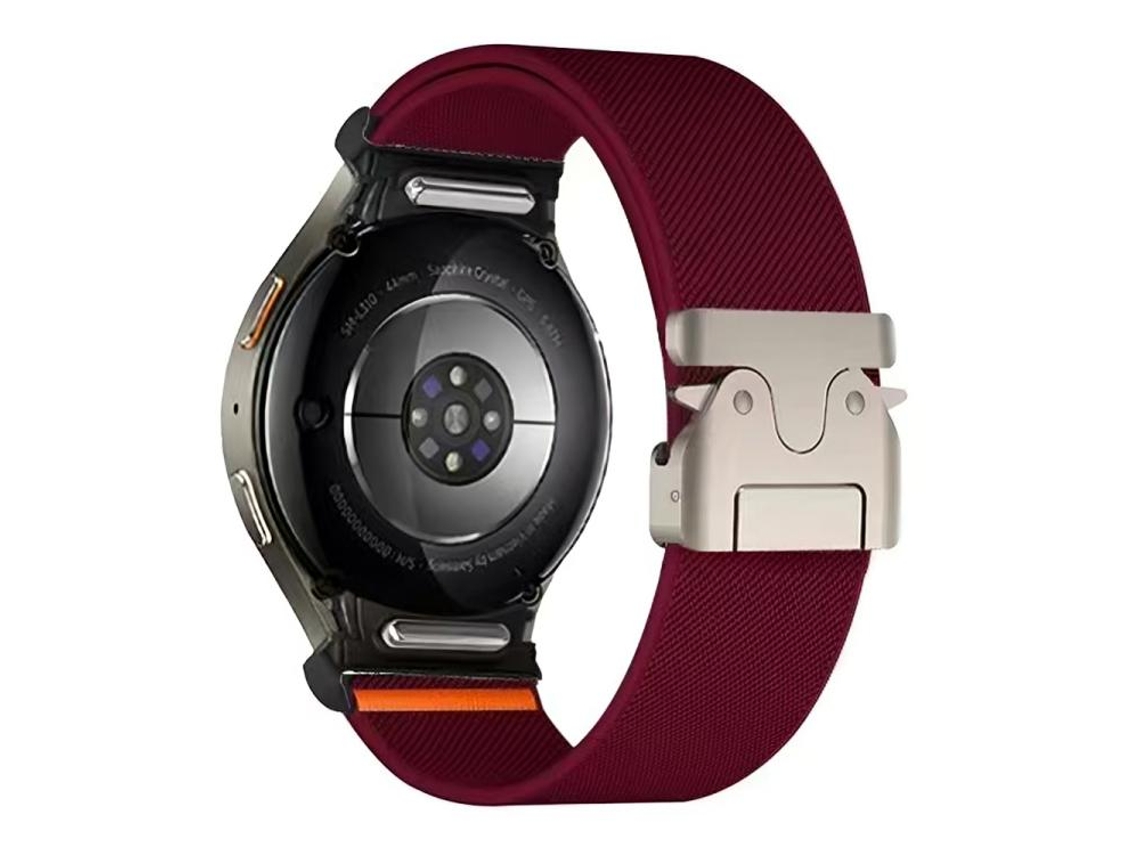 Correa elástica de nailon con botón a presión y hebilla de paracaídas para Samsung Galaxy Watch 7/6/5/4 CSYY