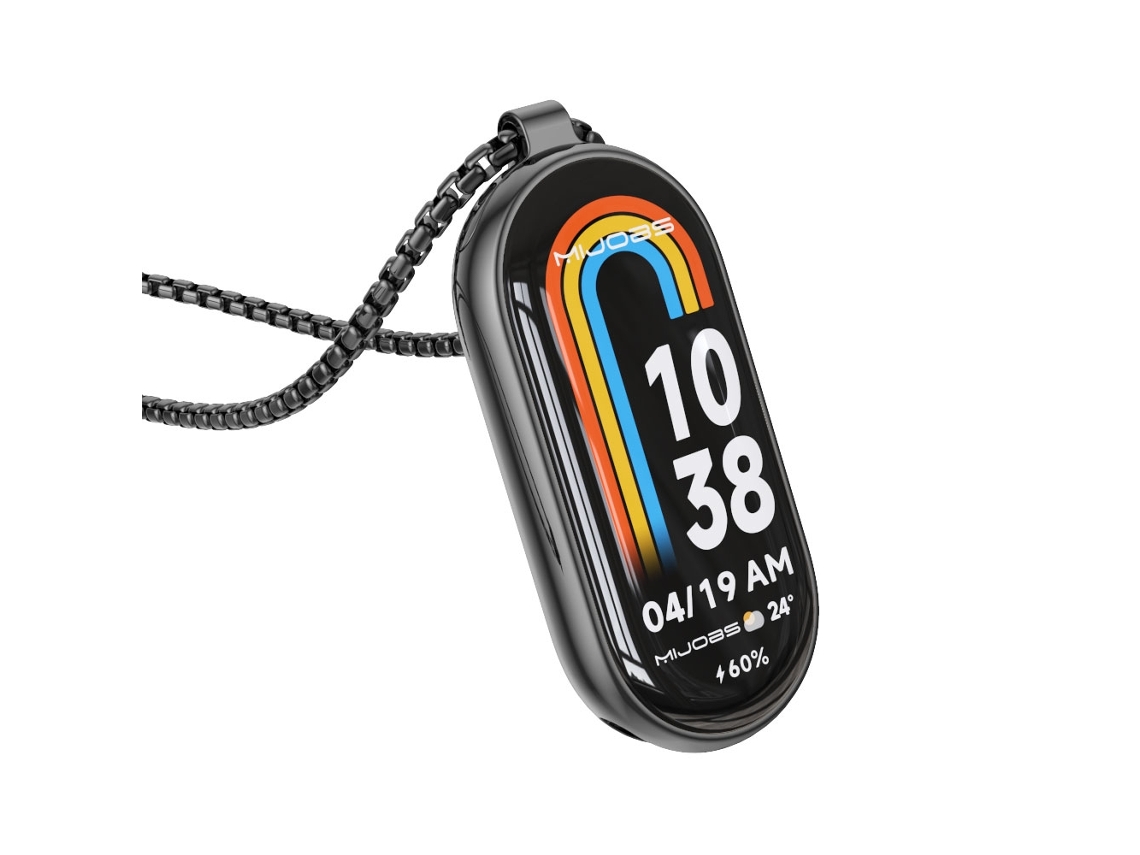 Xiaomi Mi Band 8 Mijobs Collar de Reloj de Acero Inoxidable con Colgante de Metal (Negro)